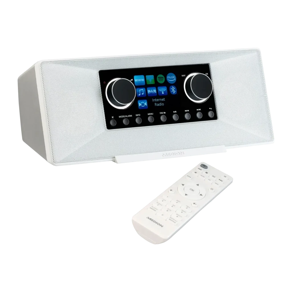 Radio por internet Medion MD AM, DAB+, FM WiFi, Bluetooth TFT 7.1 pulgadas Blanco 89289