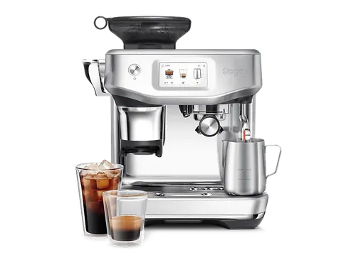 Cafetera express - Sage Barista Touch Impress, 9 bar, 1700 W, 2L, 2 Tazas, Con Extracción en Frío, Acero inoxidable cepillado