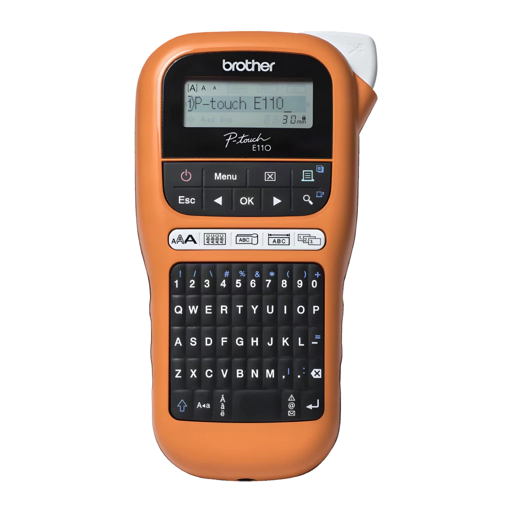 Impresora de etiquetas Brother PT-E110 Negro/Naranja