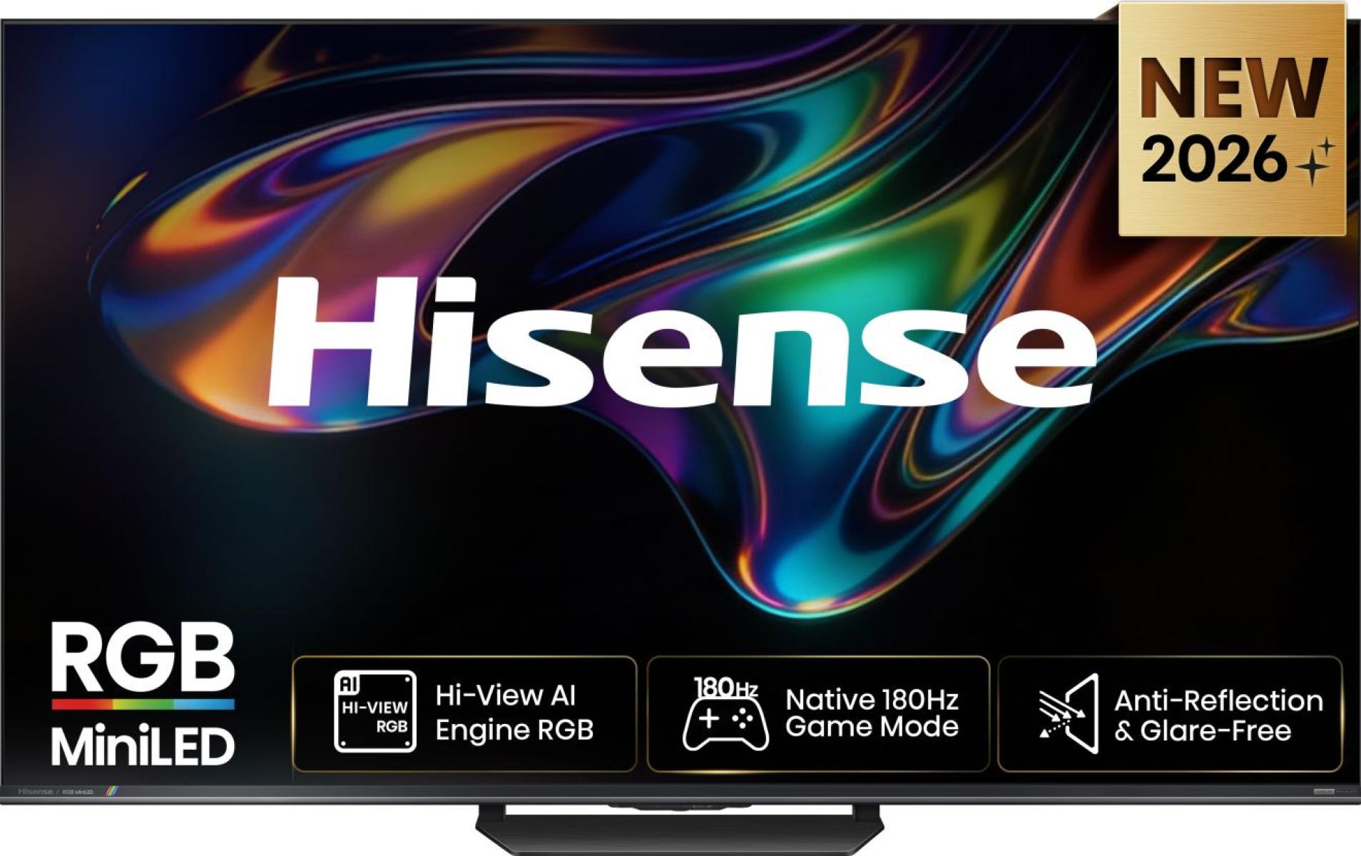 TV RGB Mini LED 55" - Hisense 55UR8S, UHD 4K, Hi-View AI Engine RGB, Modo Juego, Pantalla Antirreflejos, Dolby Vision IQ, Full IA, Gris Carbón.