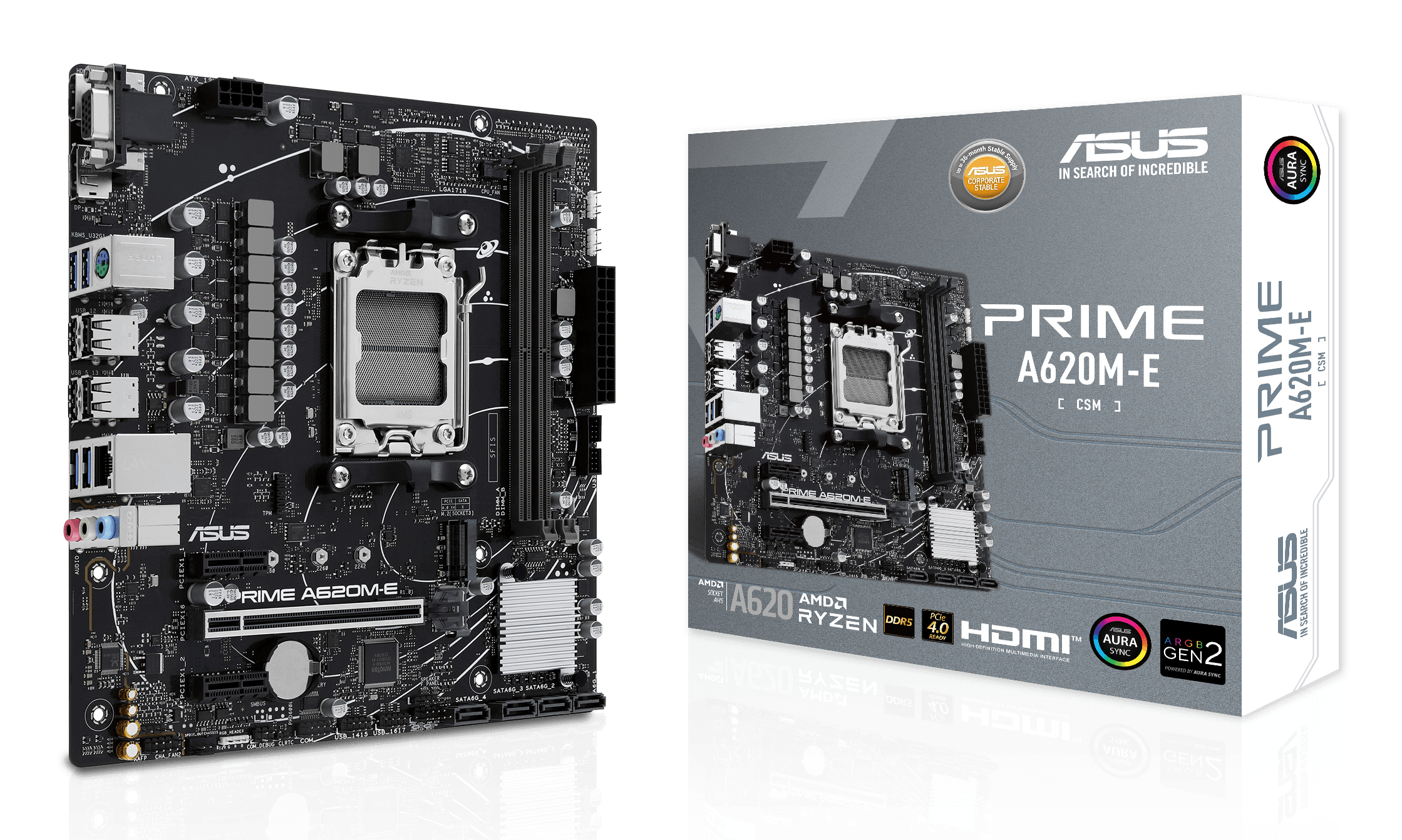 ASUS PRIME A620M-E-CSM AMD A620 Zócalo AM5 micro ATX 90MB1F50-M0EAYC