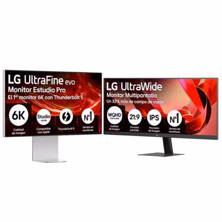 Setup Monitor Office LG 6K, 32" + LG UltraWide 29'' - 32U99-29U51.SET