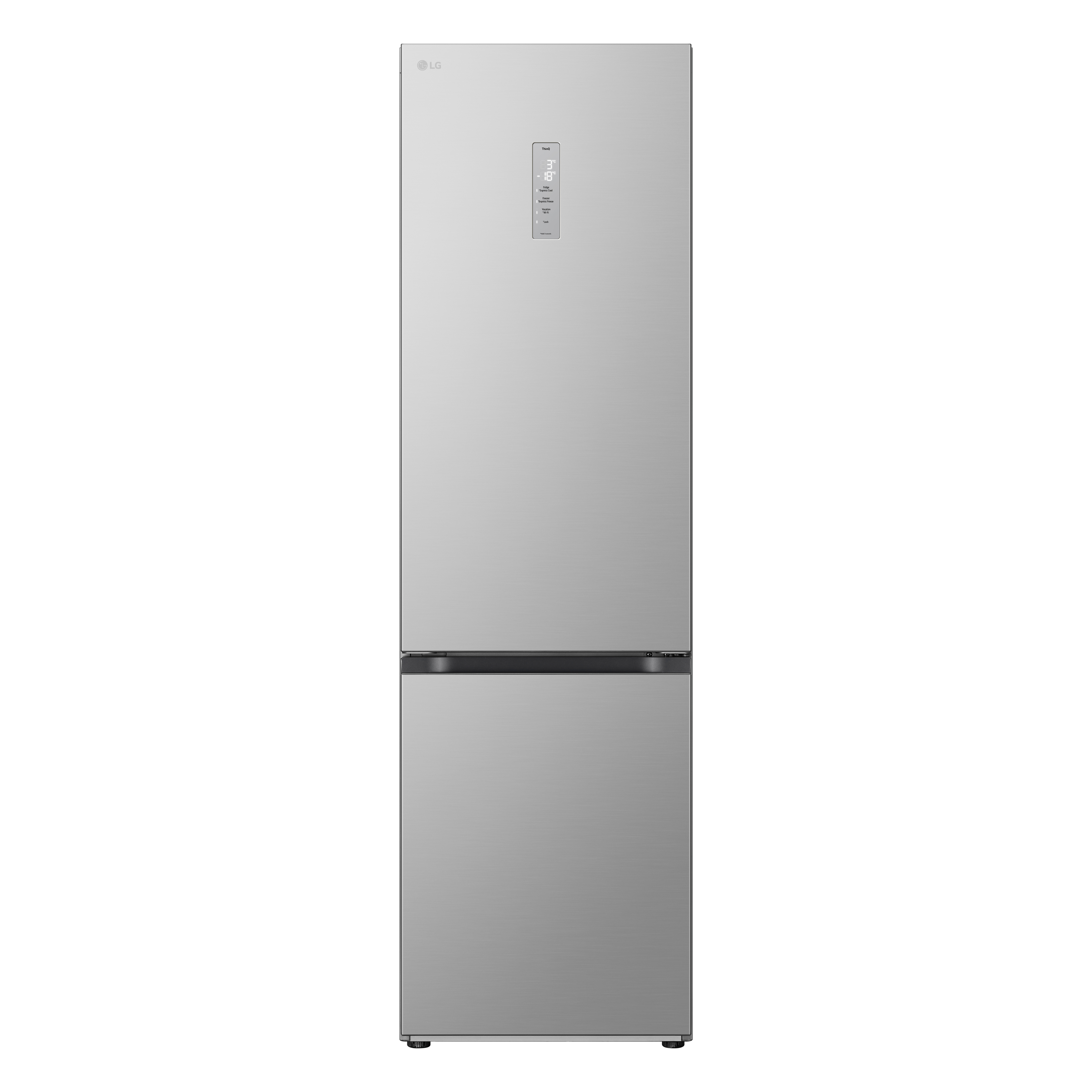 Frigorífico combi - LG GBV5250CPY, Total No Frost, 203 cm, 387 L, DoorCooling+™, FRESHConverter™, Inox antihuellas