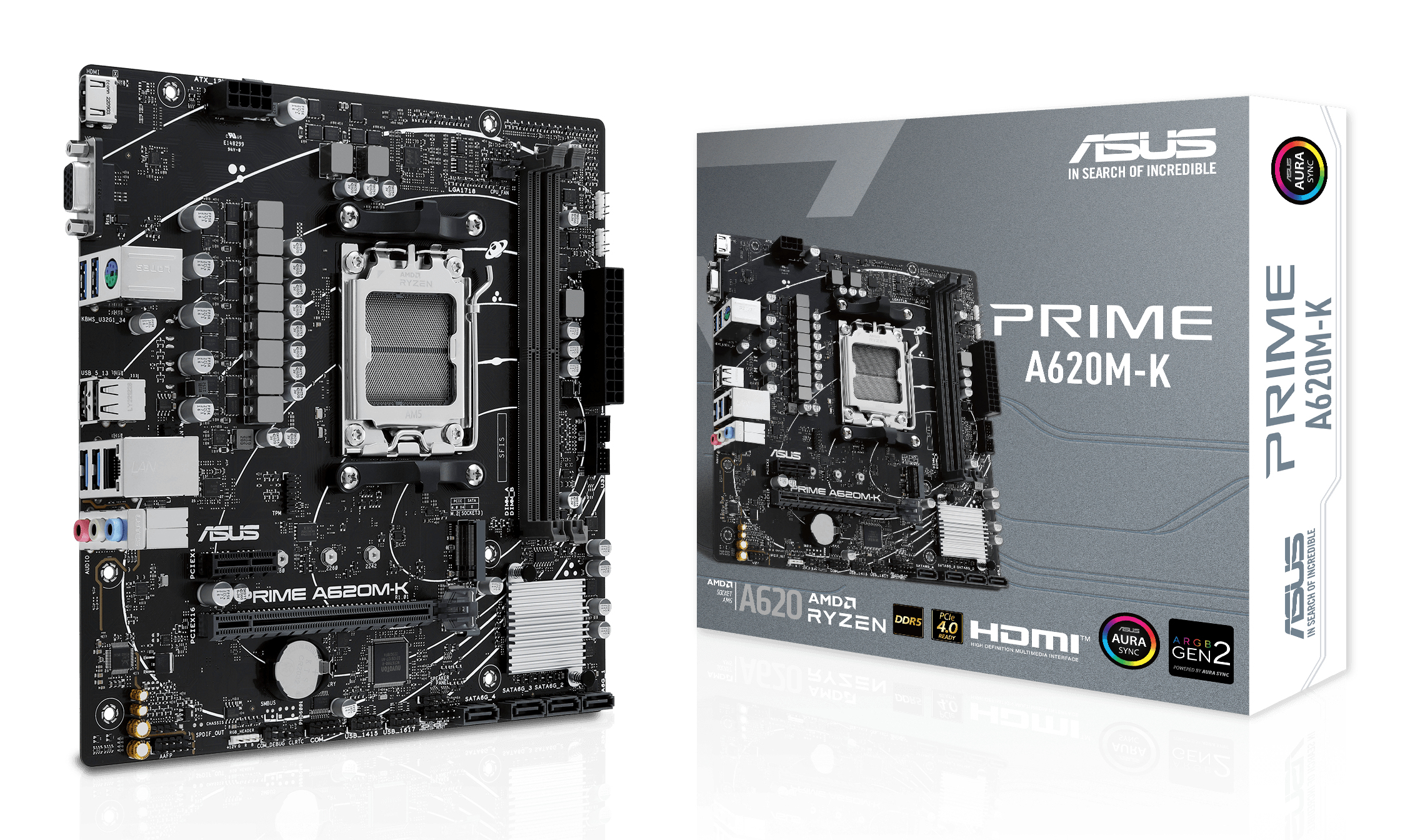ASUS PRIME A620M-K AMD A620 Zócalo AM5 micro ATX 90MB1F40-M0EAY0