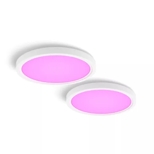 Philips Hue Plafón De Techo Plafón Delgado Devote S Paquete De 2 Blanco