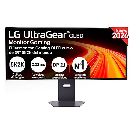 Monitor Gaming LG UltraGear OLED 38.6'' , 5K2K, 165 Hz - 39GX950BX-B.OBSPTO