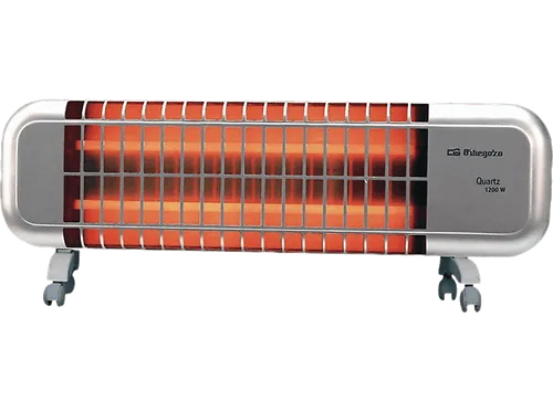 Estufa eléctrica - Orbegozo BPM 0105 Potencia 1200W, Dos barras de cuarzo, 2 niveles potencia