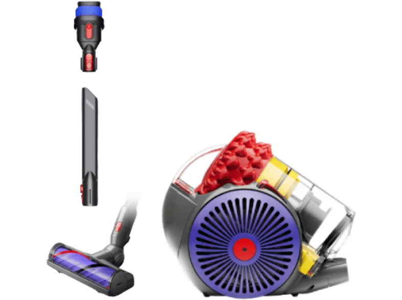 Aspirador sin bolsa - Dyson Big Ball™ con cabezal Motorbar™ antienredos, 135 AW, Cubo 1.6 l, Accesorios, Níquel