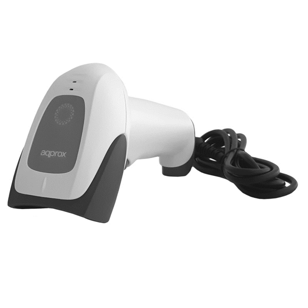 SCANNER CODIGO DE BARRAS APPROX APPLS22WH BLANCO 2D/1D INTERFAZ USB DISPARO MANUAL O AUTOMATICO AVISADOR DE LECTURA POR LED Y BEEPER CON SOPORTE
