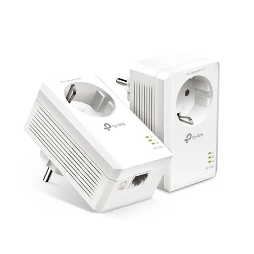 TP-LINK AV1000 PASSTHROUGH POWERLINE KIT, BROADCOM, 1 GIGABIT PORT, 1000MBPS POWERLINE, HOMEPLUG AV2, NEW PLC UTILITY, TWIN PACK TL-PA7017P KIT