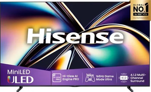 Hisense - TV MiniLED 254 cm (100") Hisense 100U8Q, UHD 4K Smart TV.