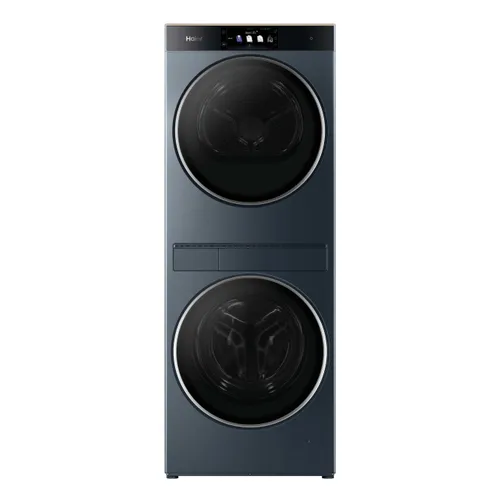 Lavadora secadora - Haier CLC108GNU1, Torre de lavado 10 kg+8 kg, 1400 rpm, Autodosificación, Direct Motion, Antracita