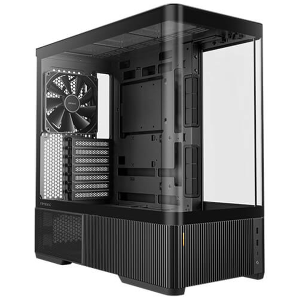 ANTEC C6 Curve Air Negro, Transparente