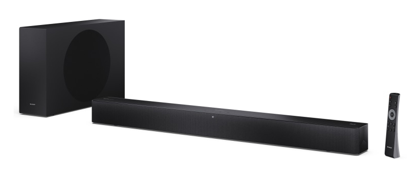 Barra de sonido - Sharp HT-SBW310, Bluetooth, Inalámbrico, 330 W, Dolby Atmos®/DTS Virtual:X® 2.1 con subwoofer inalámbrico delgado, Negro
