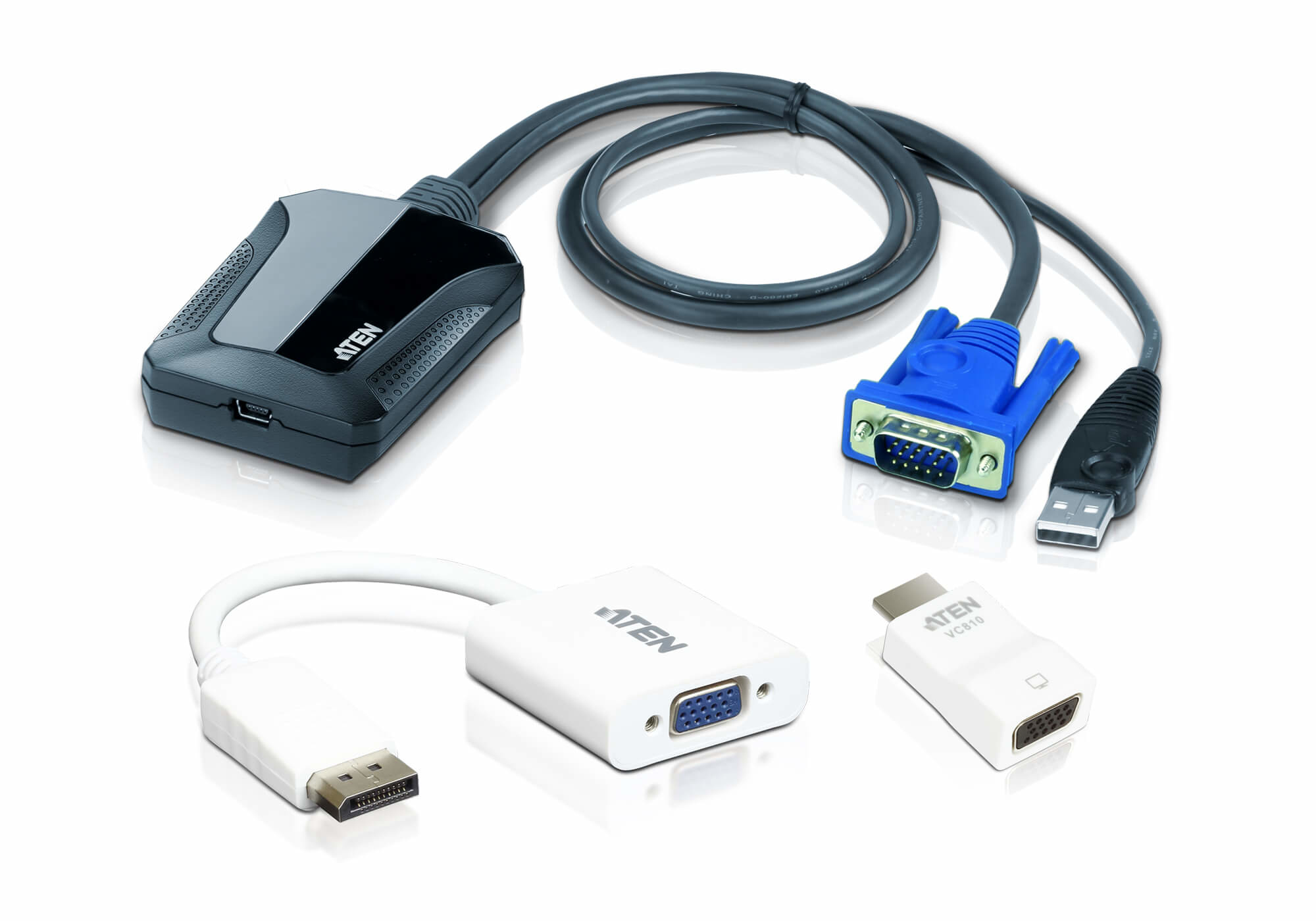 ATEN CV211CP-AT interruptor KVM Negro CV211CP-AT