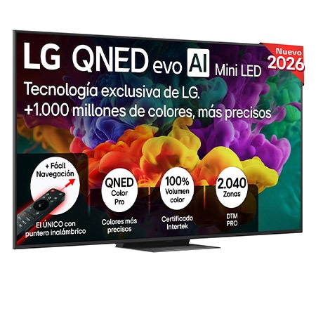 LG - TV QNED evo Mini LED 164 cm (65") LG 65QNED85B6B 4K, Smart TV, AI, QNED85.