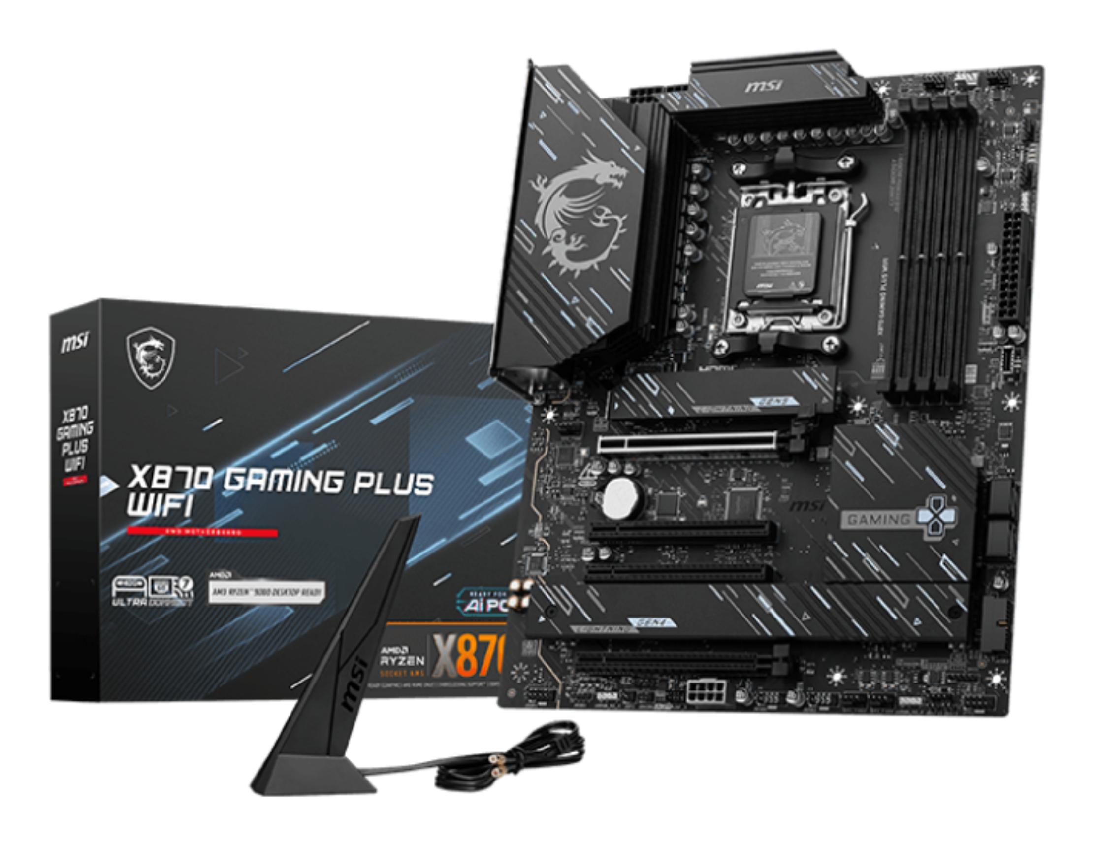Placa base MSI X870 Gaming Plus WiFi AMD AM5 DDR5 ATX Negro
