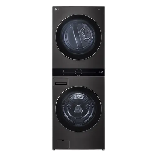Lavadora secadora - LG WT1716BBF, Torre de lavado 17/16 kg, TurboWash™, Smart Pairing™, Inox grafito