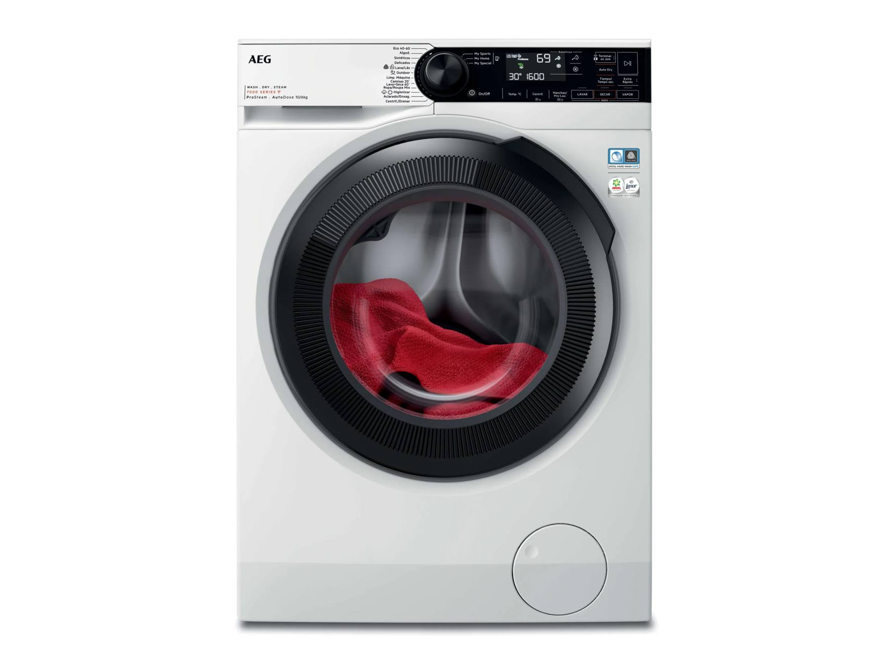 AEG Lavadora secadora de libre instalación Serie 7000 ProSteam® Autodose de 10.0 kg LWR7316O4Q