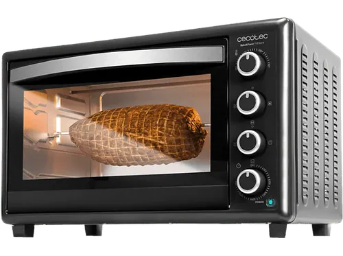 Minihorno eléctrico - Cecotec Bake&Toast 4600 Black Gyro, De convección, 2000 W, 46 l, 230°C, 12 modos, Rustidor giratorio, Temporizador,