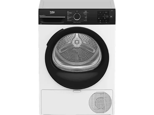 Secadora bomba de calor - Beko BM3T30230W, 10 kg, 15 Programas, Pantalla digital, OptiSense, AquaWave®, Blanco