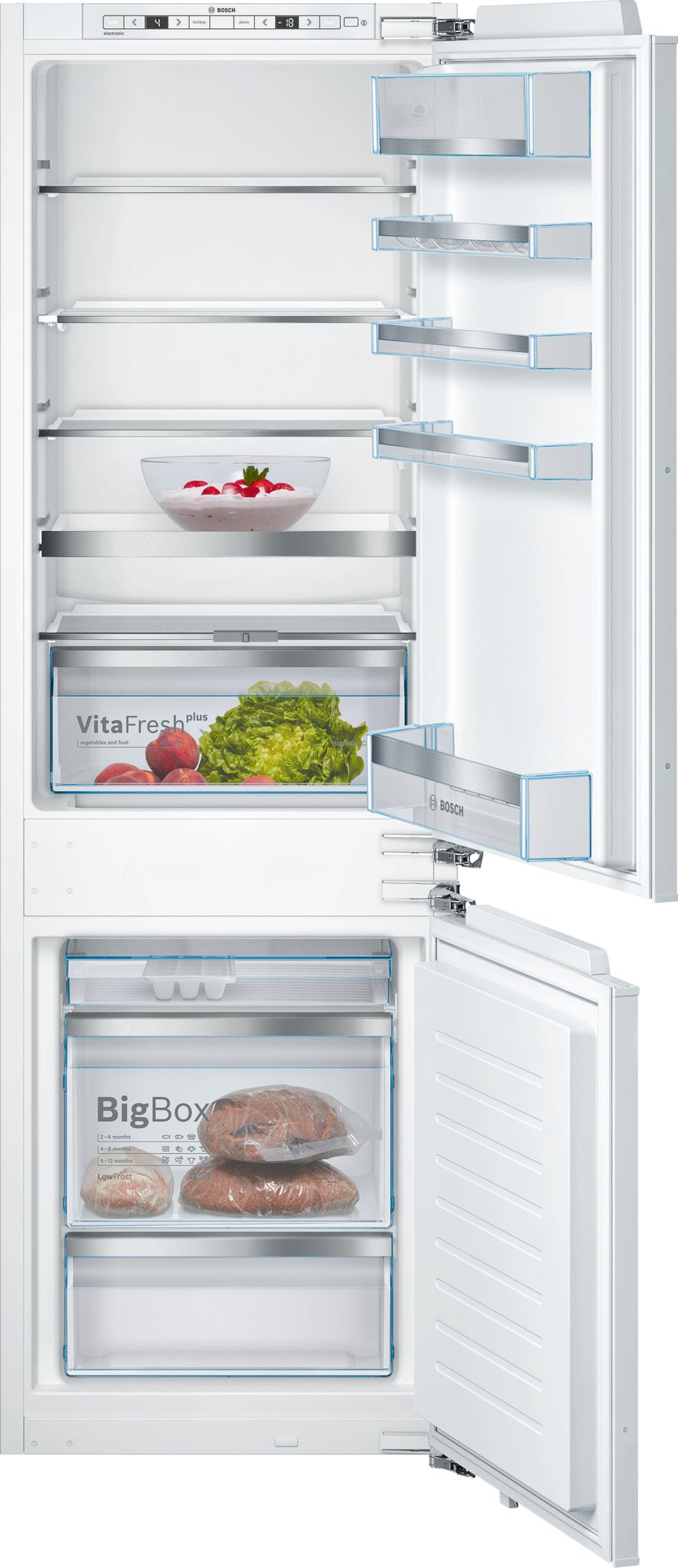 Bosch Serie 6 Frigorífico combi integrable 177.2 x 55.8 cm Puerta fija KIS86AFE0