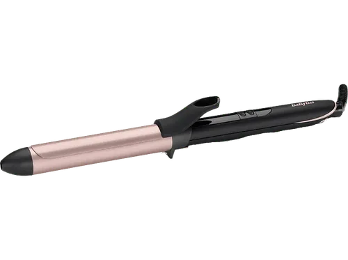 Rizador - Babyliss Rose Quartz, 25 mm, 6 temperaturas, Hasta 210 ºC, Cerámica de cuarzo, Rosa