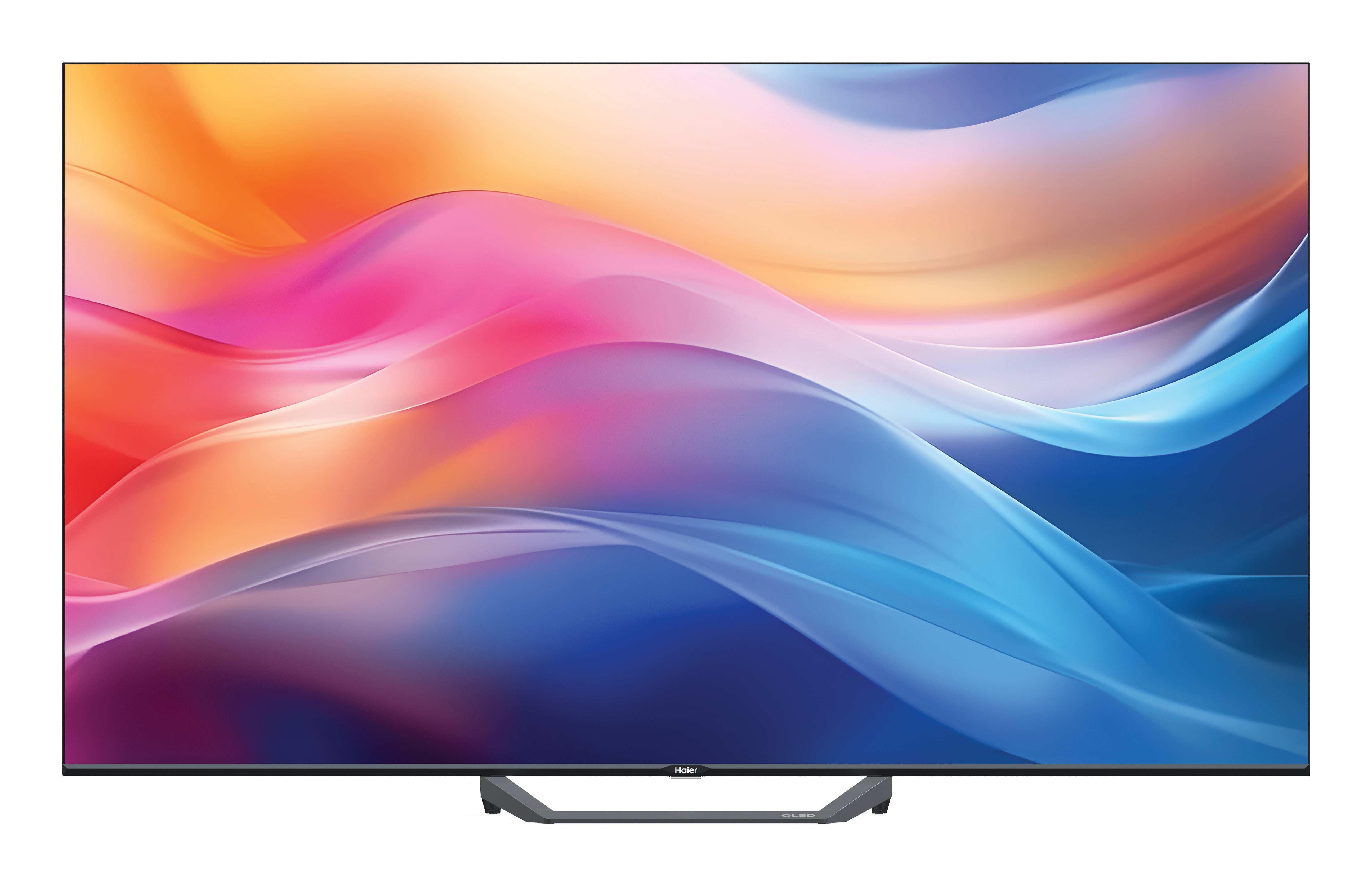 Haier - TV QLED 139 cm (55") Haier H55S80FUX UHD 4K, Peana central, Smart Google TV, HDR10, Gaming 120Hz, Dolby Audio.