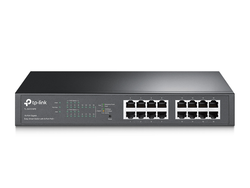 TP-Link TL-SG1016PE Easy Smart 16 Puertos Con 8 PoE+