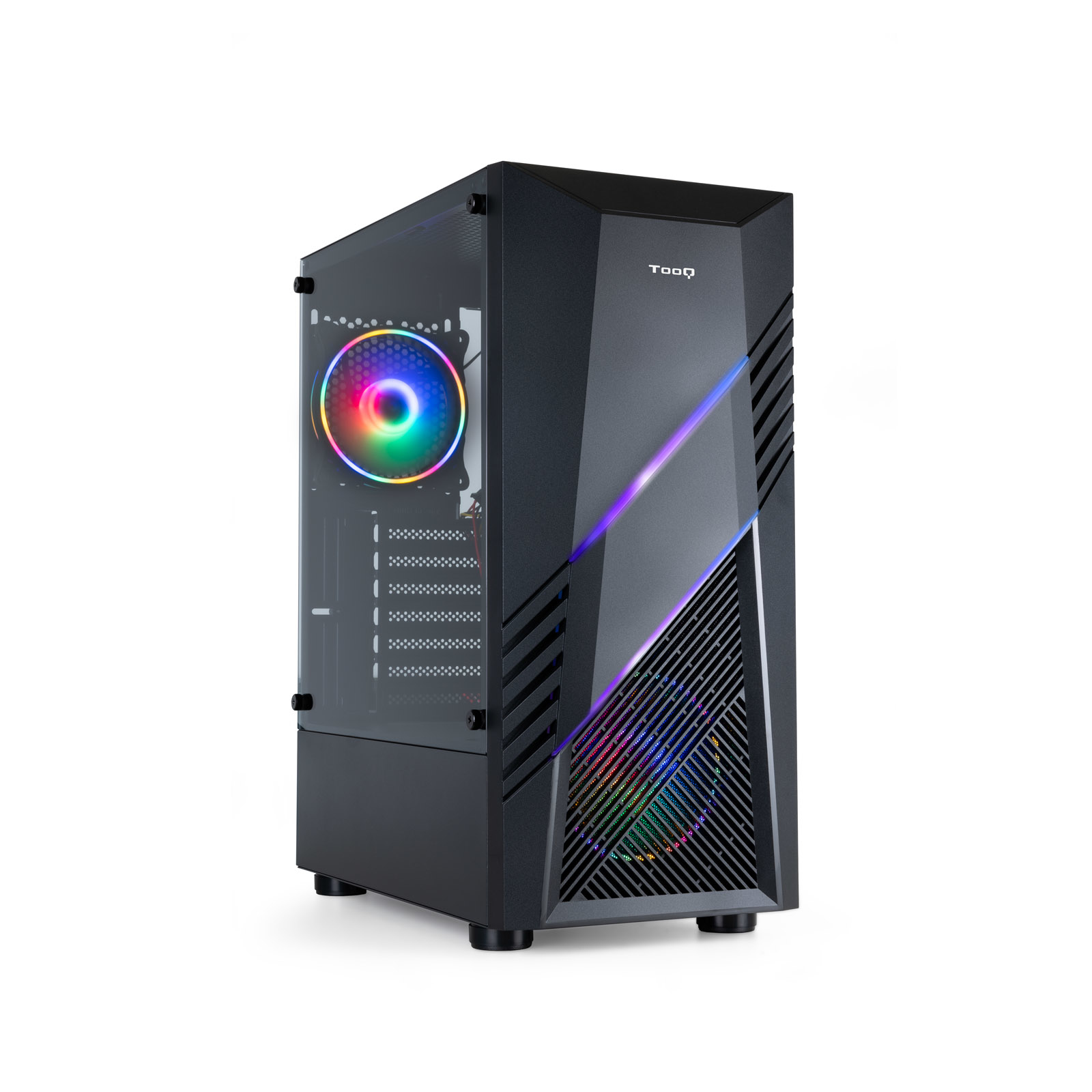 TOOQ Caja Semitorre Gaming TQGCC102-B “BIOHAZARD” Negra RGB Negro