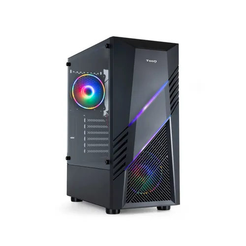 TOOQ Caja Semitorre Gaming TQGCC102-B “BIOHAZARD” Negra RGB Negro
