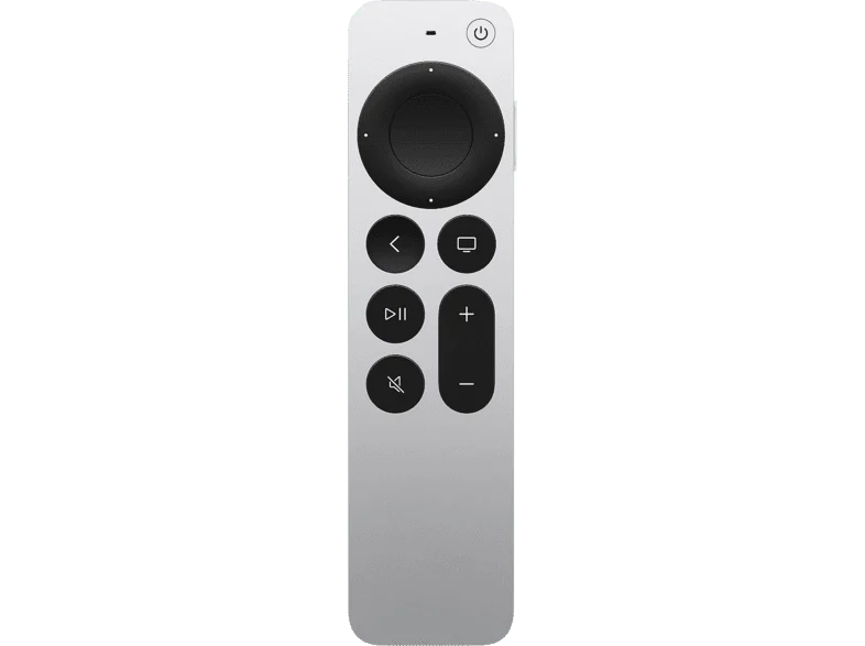 Apple Mando Siri Remote (4ª generación), Siri, Clickpad táctil, Batería recargable, Plata