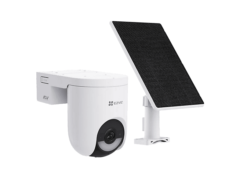 Cámara de vigilancia IP - Ezviz HB8 Lite + Panel Solar, 2560 × 1440, Outdoor, Función visión nocturna, IP65, Seguimiento Inteligente, 4G, Blanco
