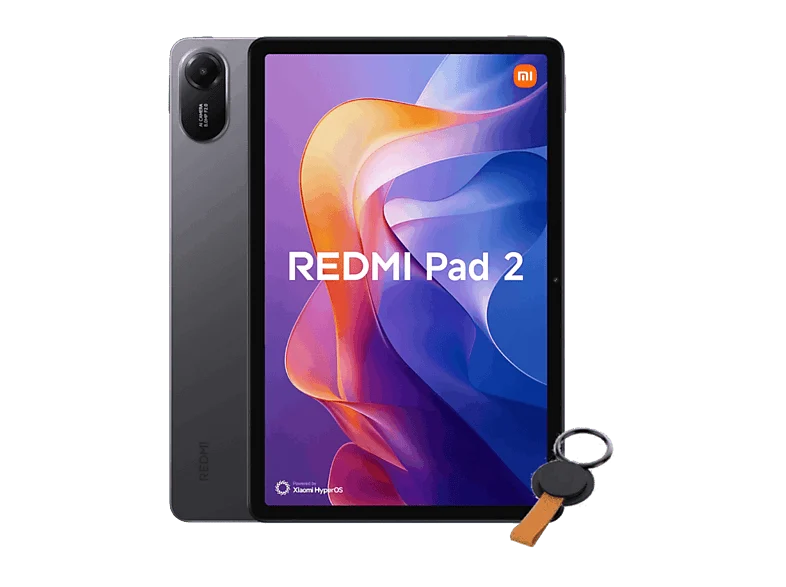 Tablet - Xiaomi Redmi Pad 2 + Ring Holder, 11 " 2.4K, 4 GB RAM, 256 GB, Dolby Atmos,MediaTek Helio G100 Ultra, Graphite gray, Incluye Holder
