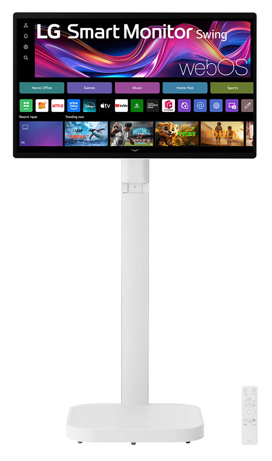 TV LED 32" - LG Smart Monitor Swing 32U889SA-W, UHD 4K, Táctil, TV, IPS, USB Tipo-C, webOS 24, Blanco