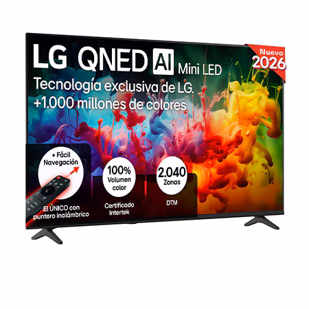 Smart TV LG QNED MiniLED AI QNED70 65 pulgadas 4K 2026 - 65QNED70EB6B.OBSPTO