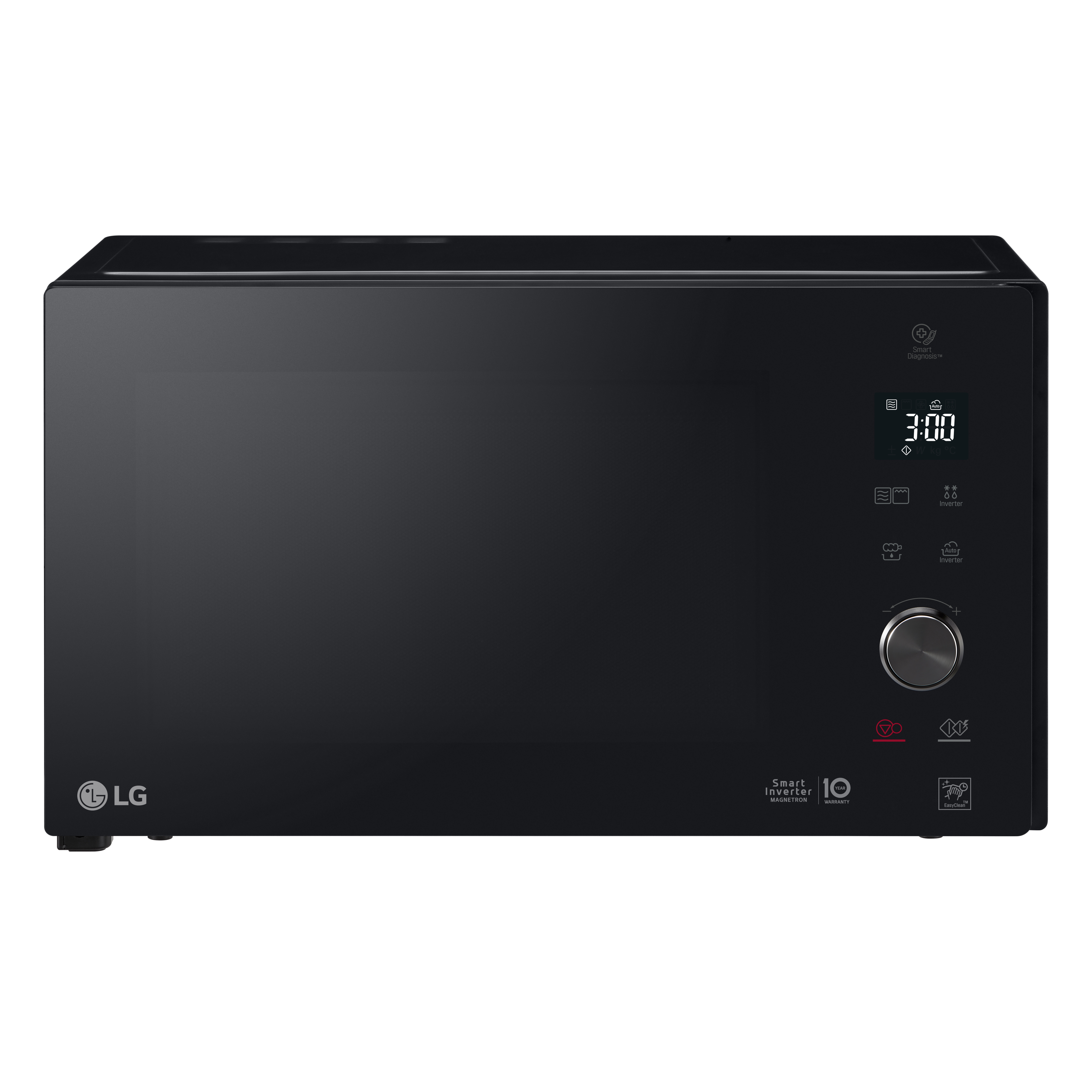 Microondas con grill - LG MH7265DPS, 1000 W, 5 niveles, Inverter, 32 l, Negro