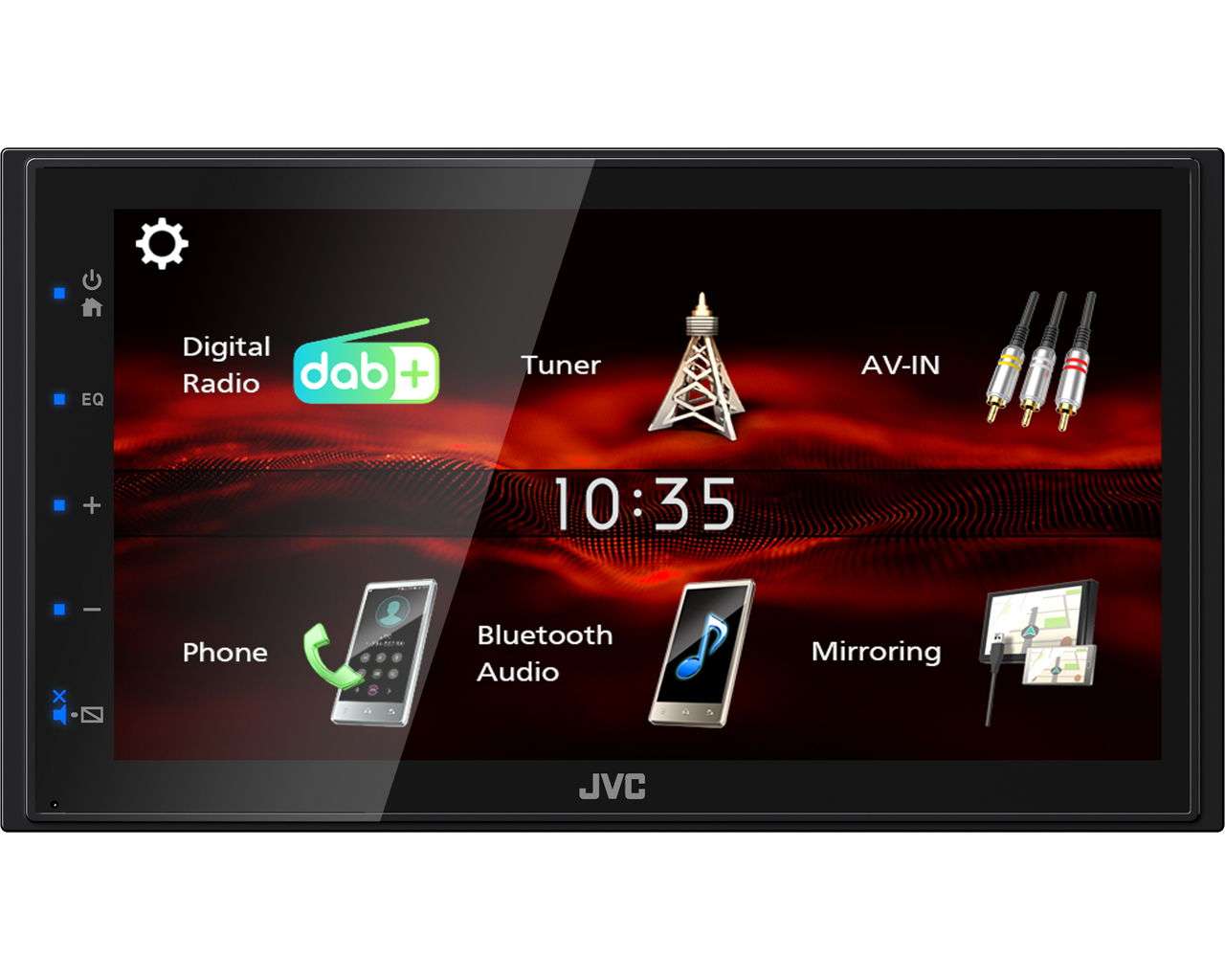 Autorradio JVC Negro 6.8 pulgadas Táctil Bluetooth 5.0 KW-M180DBT