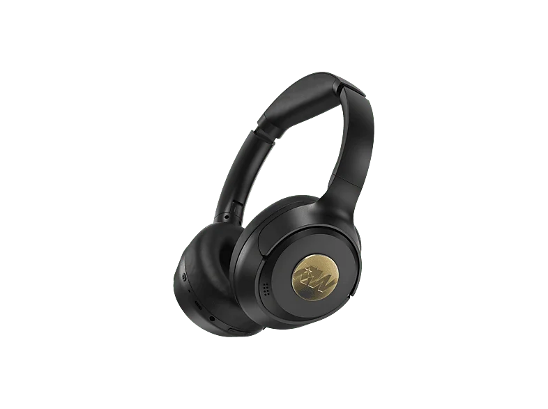 Auriculares inalámbricos - PEAQ PBH 8000-RW, Circumaurales, Bluetooth, Edición Robbie Williams, Cancelación de Ruido, Negro