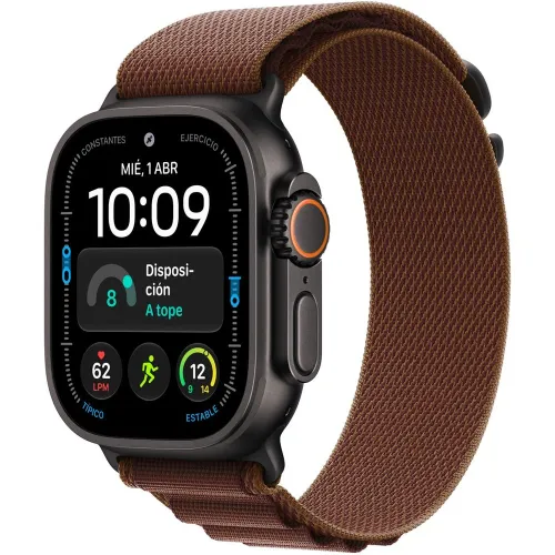 Apple - Apple Watch Ultra 4 GPS + Cellular 49mm Titanio Negro con Correa Alpine Burdeos (S).