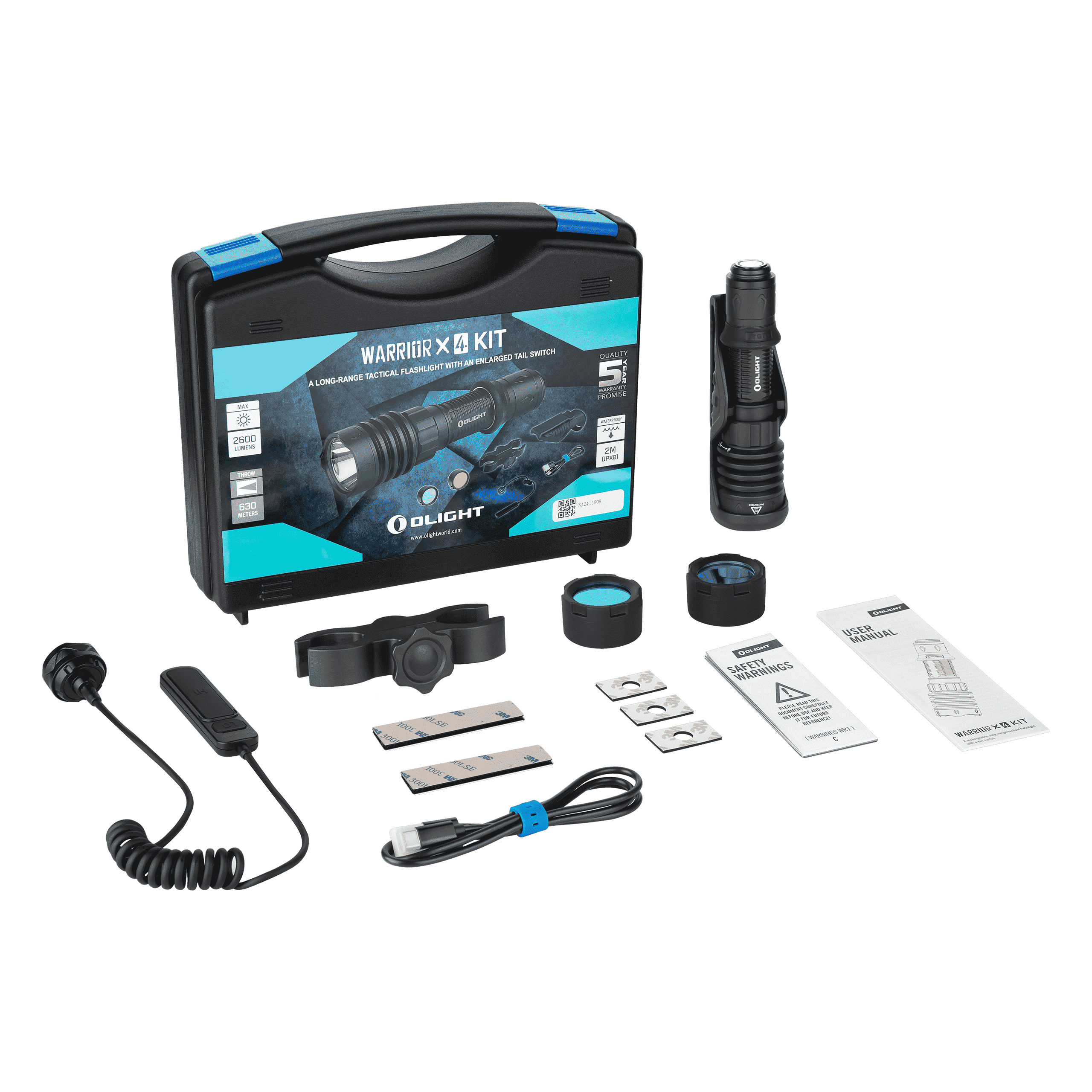 Warrior X 4 Kit Linterna táctica de 2600 lúmenes