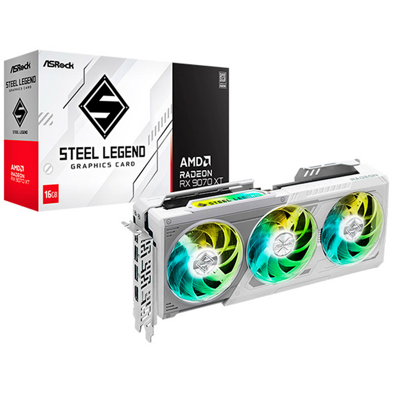 AsRock Radeon RX 9070 XT 16GB Steel Legend
