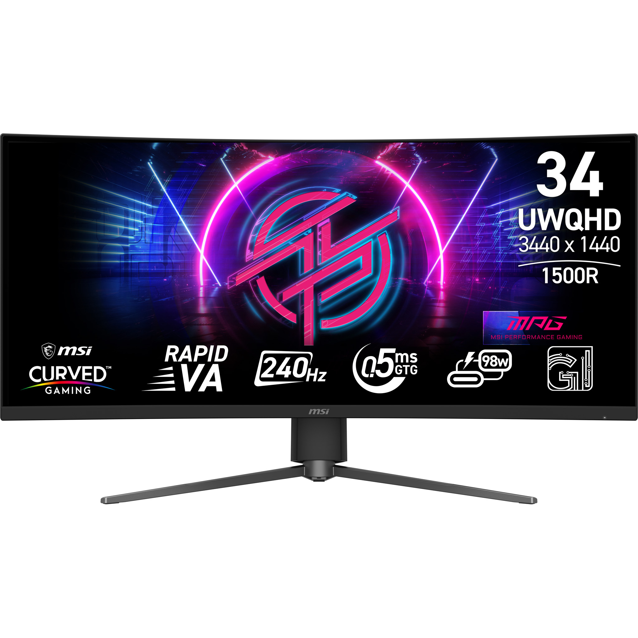 MSI MPG 346CQRF X24 34" UWQHD Rapid VA 240Hz 0.5ms HDR Curvo