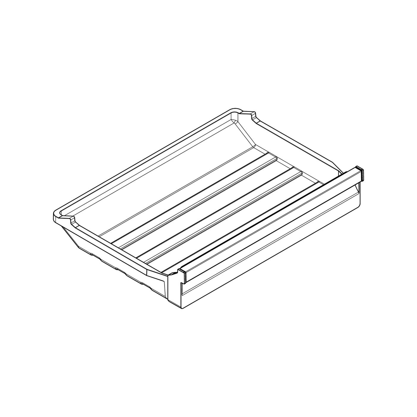 Electrolux cajón congelador, completo, serigrafiado, 7902, 406x156mm 140208339584
