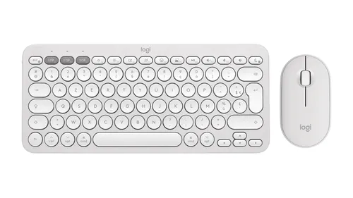 Logitech 920-012240 Pebble 2 Combo - Blanco tonal QWERTY 920-012240