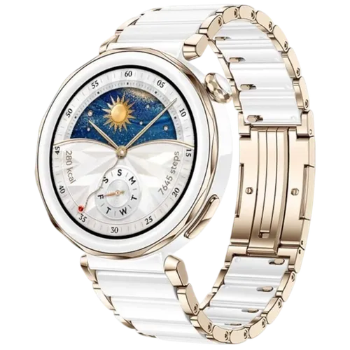 Huawei Watch GT5 Pro 42 mm Correa Cerámica Blanco 1,32 pulgadas AMOLED GPS 14 días +100 deportes 5ATM IP69K