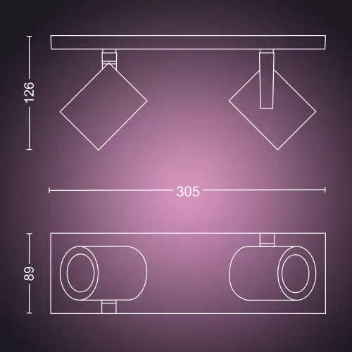 Philips Hue White & Color Ambiance Foco De Dos Luces Argenta: imagen 2