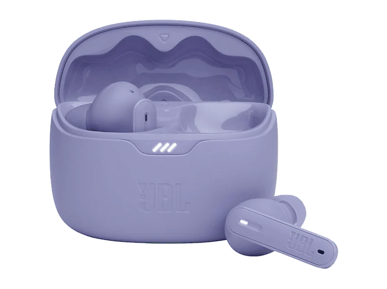 Auriculares True Wireless - JBL Tune Beam, 48h Autonomía, Graves puros, Cancelación ruido, Lila