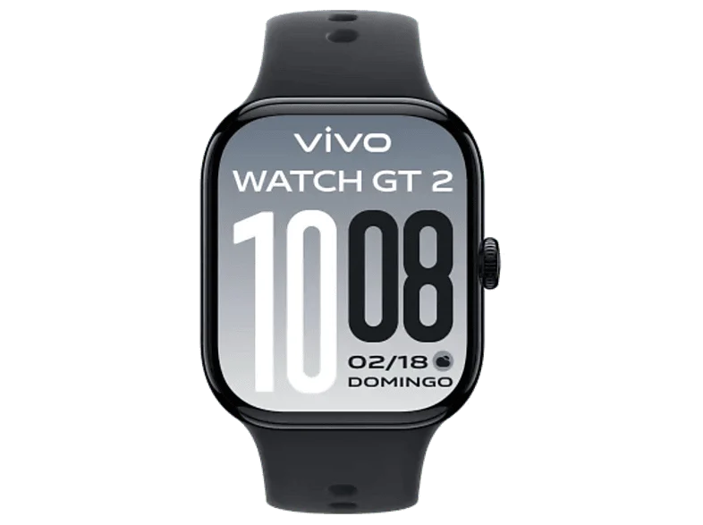 Smartwatch - vivo Watch GT 2, AMOLED 2.07", 47mm, 135-205 mm, Aluminio, 5 ATM, Negro obsidiana
