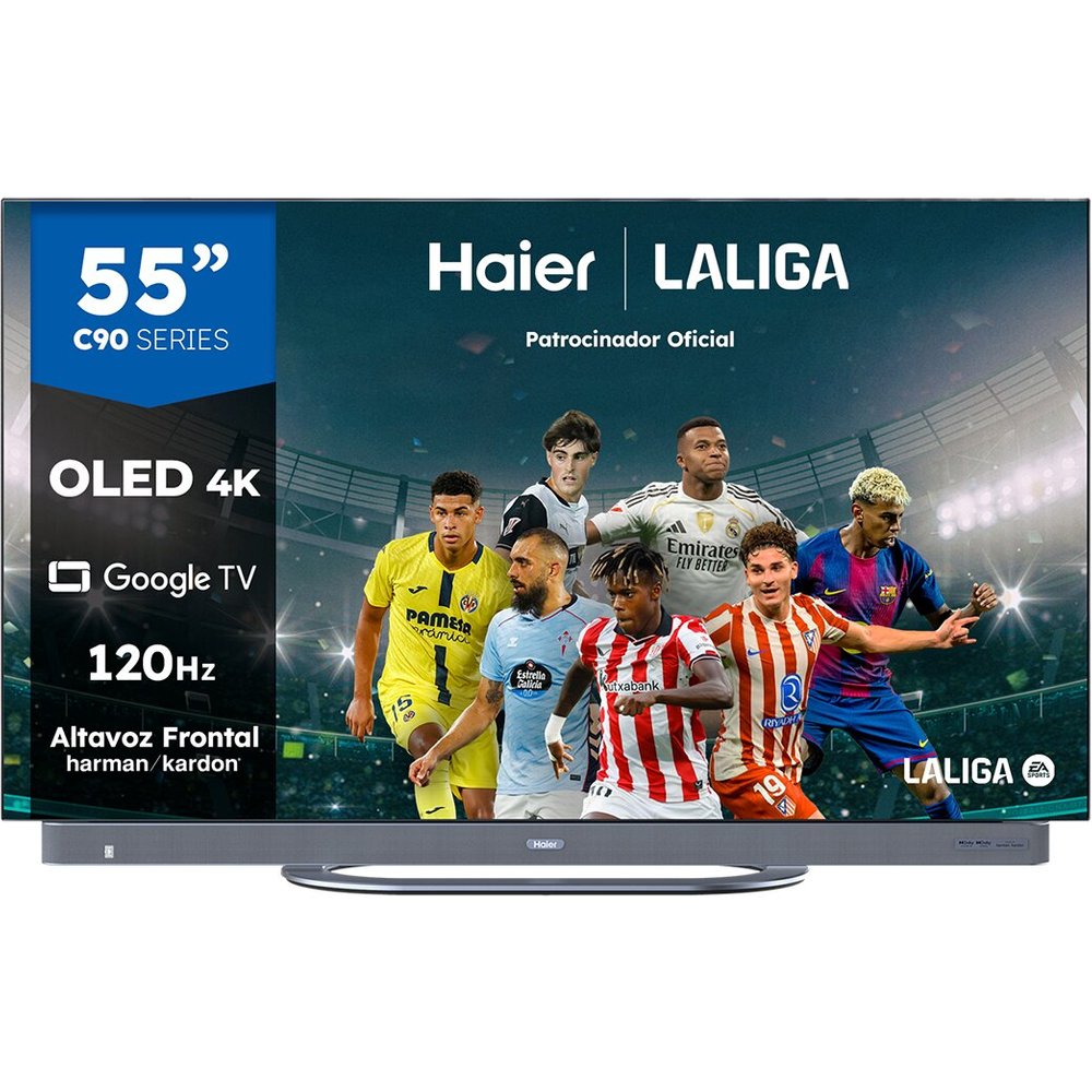 Haier - TV OLED 140cm (55") Haier H55C900UX C90 Series, UHD 4K, Smart Google TV, Dolby Vision, Harman Kardon.